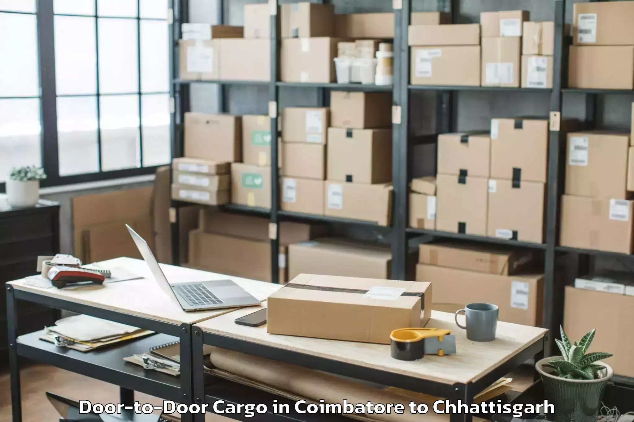 Affordable Coimbatore to Dabhra Door To Door Cargo